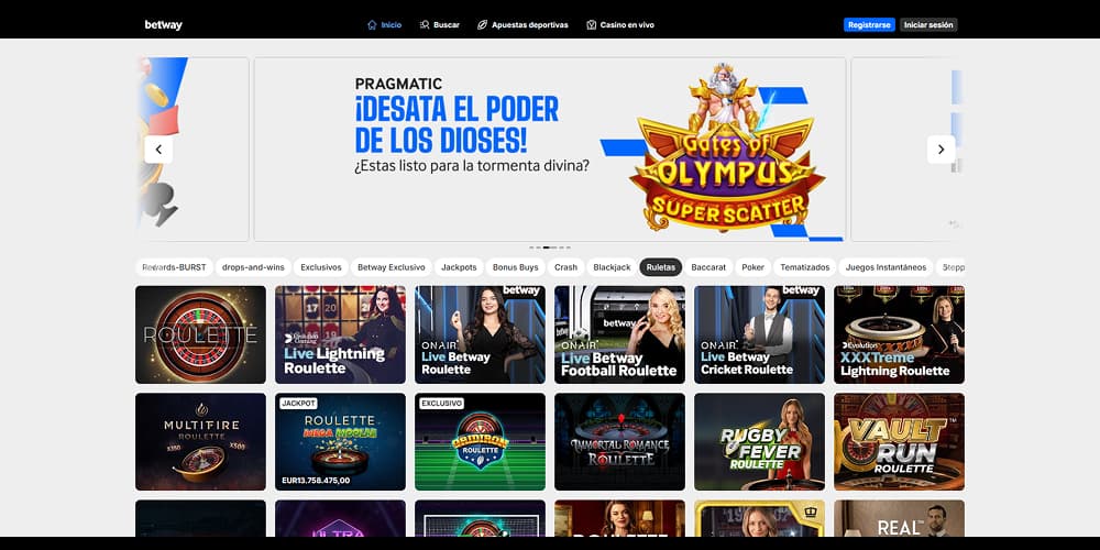Betway casino ruletas