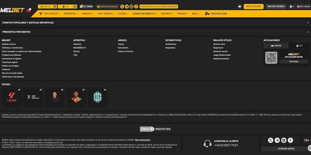 MelBet casino aplicación móvil